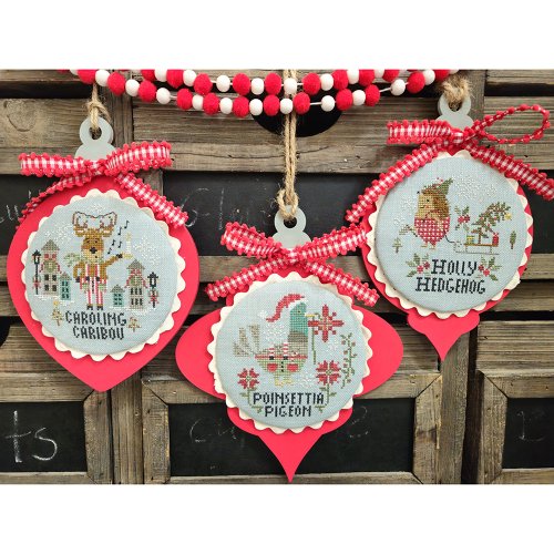 (image for) Upcoming Release: Christmas Animals in Pants Ornament Cross Stitch Chart